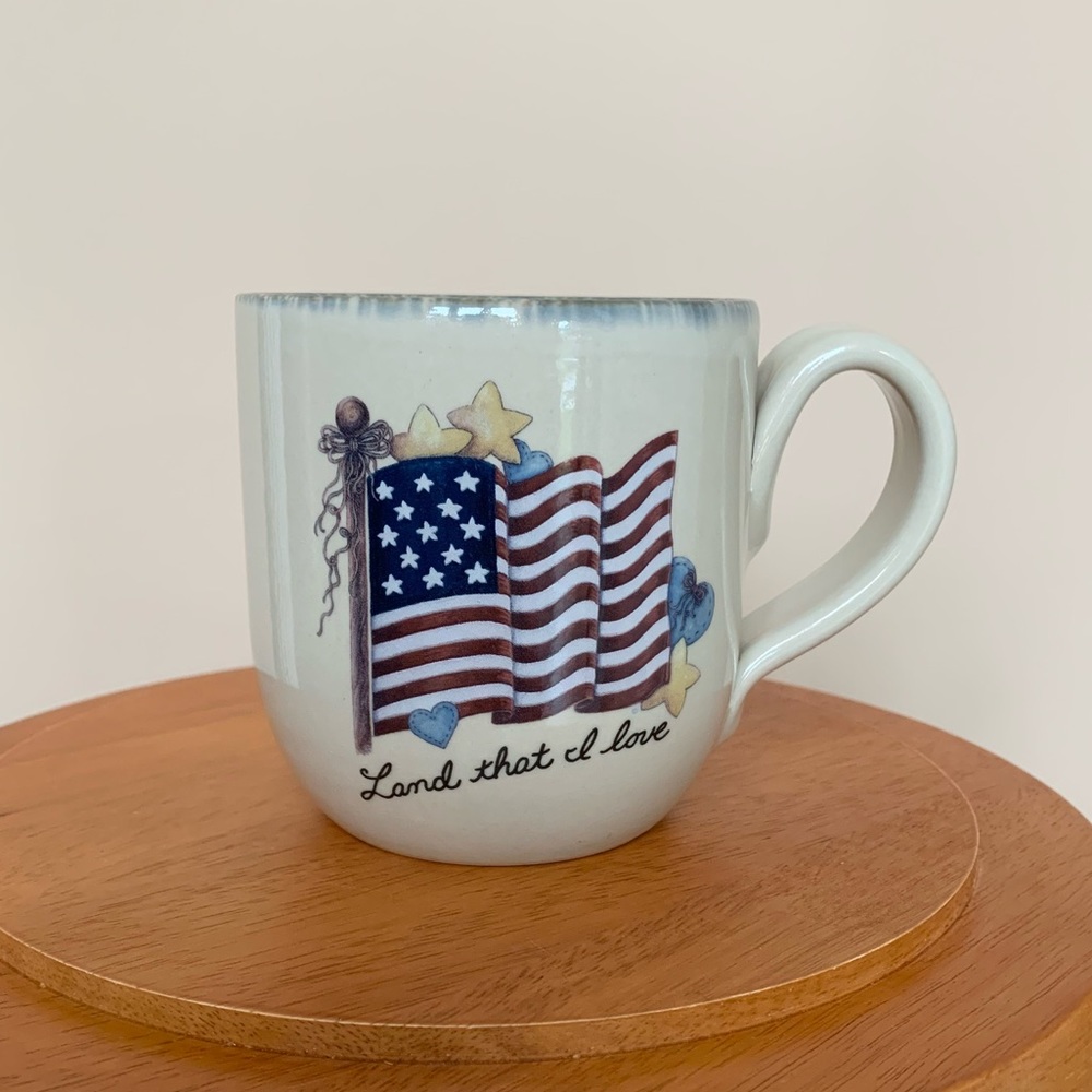 Home & Garden Party Ltd flag patriotic tea coffee mug cup USA July 4th hot cocoa
